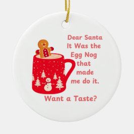 サンタ親愛イザ卵のノグ、味が欲しいA セラミックオーナメント