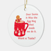 サンタ親愛イザ卵のノグ、味が欲しいA セラミックオーナメント (左)