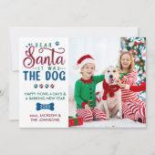 サンタ親愛イットは犬のおもしろい子供とペットの写真 シーズンカード (正面)