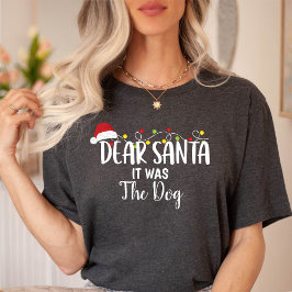 サンタ親愛イットは犬のクリスマスおもしろいブラック Tシャツ