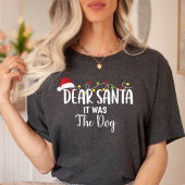 サンタ親愛イットは犬のクリスマスおもしろいブラック Tシャツ