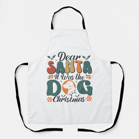 サンタ親愛イットは犬のクリスマス–01 エプロン (正面)