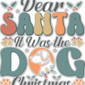 サンタ親愛イットは犬のクリスマス–01 シール (正面)
