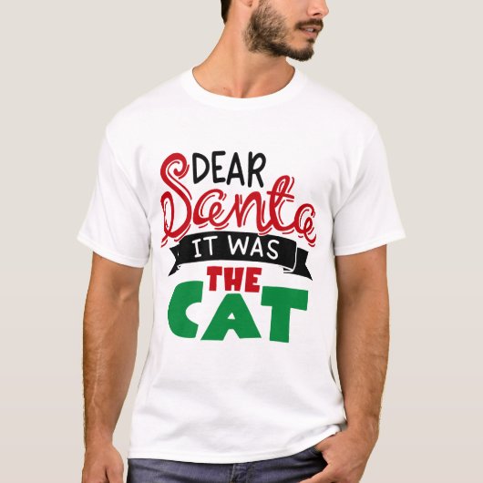 サンタ親愛イットは猫だった Tシャツ (正面)