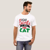サンタ親愛イットは猫だった Tシャツ (正面フル)