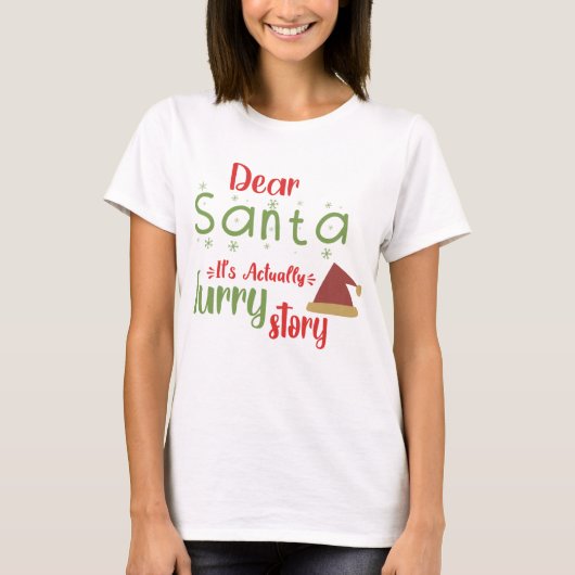 サンタ親愛イット実は陽気なクリスマスツリークリスマス Tシャツ (正面)