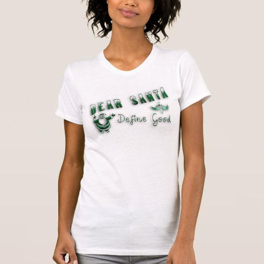 サンタ親愛ウィメンズジャージーTシャツ Tシャツ (正面)