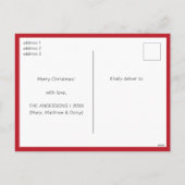 サンタ親愛キュートなペットのクリスマスカスタム写真 シーズンポストカード (裏面)