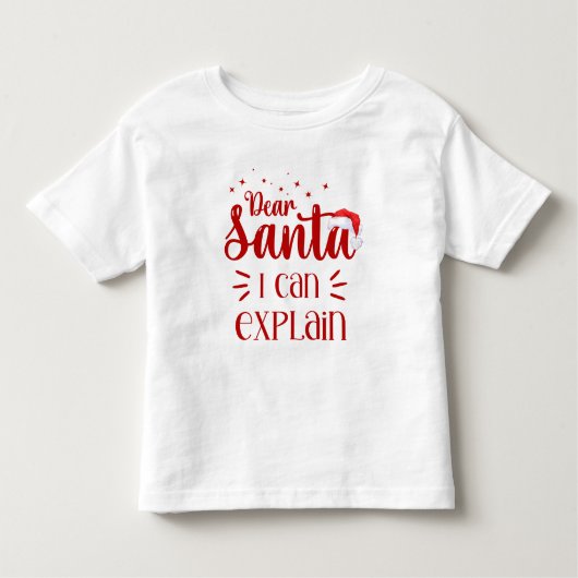 サンタ親愛クおもしろいユニセックスリスマス トドラーTシャツ (正面)