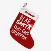 サンタ親愛クおもしろいリスマスストッキング スモールクリスマスストッキング (正面 (吊り時))