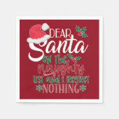 サンタ親愛クおもしろい・クリスマス・ナプキン スタンダードカクテルナプキン (正面)