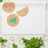 サンタ親愛クッキーおもちゃ持ってきてね キッチンタオル (折り畳み)