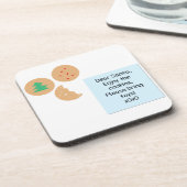 サンタ親愛クッキーおもちゃ持ってきてね コースター (左側)