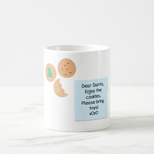 サンタ親愛クッキーおもちゃ持ってきてね コーヒーマグカップ (中央)