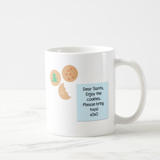 サンタ親愛クッキーおもちゃ持ってきてね コーヒーマグカップ (右)