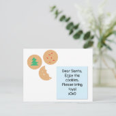 サンタ親愛クッキーおもちゃ持ってきてね シーズンポストカード (スタンド正面)