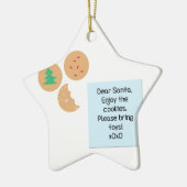 サンタ親愛クッキーおもちゃ持ってきてね セラミックオーナメント (左)