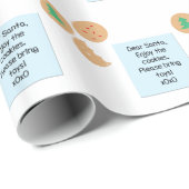 サンタ親愛クッキーおもちゃ持ってきてね ラッピングペーパー (ロールコーナー)