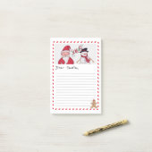 サンタ親愛クリスマスズが北極点への願書リストレター ポストイット (デスク上)