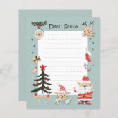 サンタ親愛クリスマス猫への手紙 (正面/裏面)