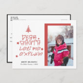 サンタ親愛クリスマス シーズンポストカード (正面/裏面)