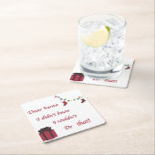 サンタ親愛コースター スクエアペーパーコースター (インサイチュ)