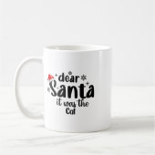 サンタ親愛ットは猫のクリスマおもしろいス1 コーヒーマグカップ (左)