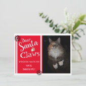 サンタ親愛ツメおもしろい猫写真 シーズンカード (スタンド正面)