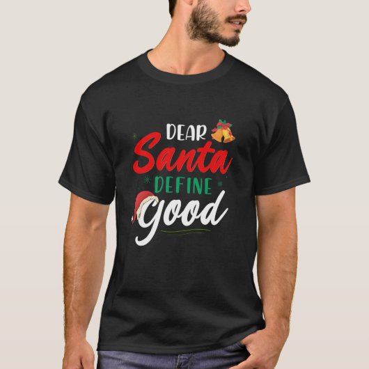 サンタ親愛ディグッドクリスマスおもしろいデザインロング Tシャツ (正面)