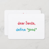 サンタ親愛ディグッドホリデーおもしろいクリスマス 招待状 (正面/裏面)