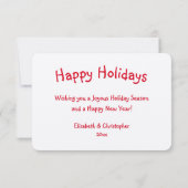 サンタ親愛ディグッドホリデーおもしろいクリスマス 招待状 (裏面)