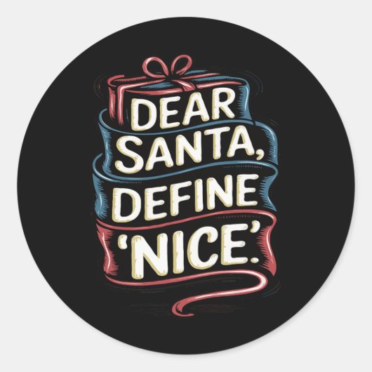 サンタ親愛ディグナイスクリスマス ラウンドシール (正面)