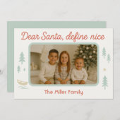 サンタ親愛ディグナイスファミリーおもしろいクリスマスカード シーズンカード (正面/裏面)