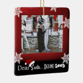 「サンタ親愛デファイングッド」クリスマス セラミックオーナメント (右)