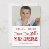 サンタ親愛ニースいけなホリデーフォトカード シーズンカード (正面)