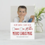 サンタ親愛ニースいけなホリデーフォトカード シーズンカード (スタンド正面)