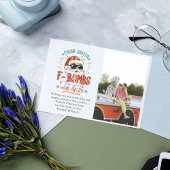 サンタ親愛フォトクおもしろいリスマス ノートカード