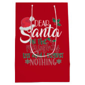 サンタ親愛ペーパーバッグ ミディアムペーパーバッグ (裏面)