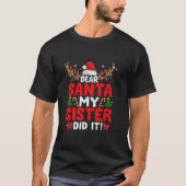 サンタ親愛マイシスターがクリスマスおもしろいの少年Gをやった Tシャツ (正面)