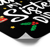 サンタ親愛マイシスターガールズキッズボーイズおもしろいCh ポスター (角)