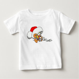 サンタ親愛マウスとウィッシュリスト ベビーTシャツ
