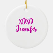 サンタ親愛メイク今日の素晴らしいパーソナライズオーナメント セラミックオーナメント (裏面)