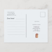 サンタ親愛レターキュートバンおもしろいニーズベビー赤 ポストカード (裏面)