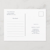 サンタ親愛レターブルークリスマスウィンタービレッジ ポストカード (裏面)