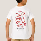 サンタ親愛レッスクリスマスクリスマス Tシャツ (裏面)