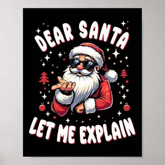 サンタ親愛レッスクリスマスパジャマFaクリスマス ポスター (正面)