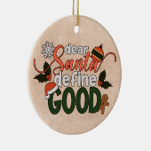 サンタ親愛ーがクリスマスを定義 |オーナメント セラミックオーナメント (右)