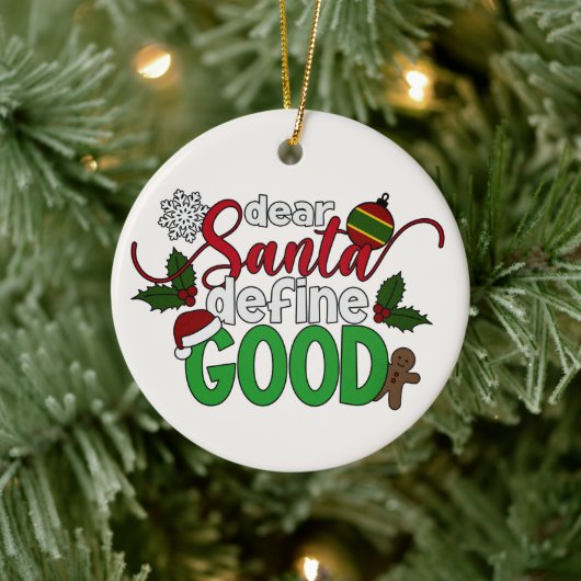 サンタ親愛ーがクリスマスを定義 |オーナメント セラミックオーナメント (ツリー)