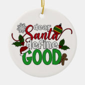 サンタ親愛ーがクリスマスを定義 |オーナメント セラミックオーナメント (正面)