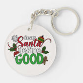 サンタ親愛ーがクリスマスを定義 |キーチェーン キーホルダー (裏面)